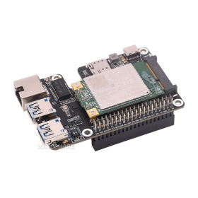 Плата PCIe с модулем EG25-G-mPCIe, гигабитным Ethernet и USB 3.2 Gen1 для Raspberry Pi 5