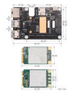 Плата PCIe с модулем SIM7600G-H, гигабитным Ethernet и USB 3.2 Gen1 для Raspberry Pi 5