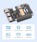 Плата PCIe с модулем SIM7600G-H, гигабитным Ethernet и USB 3.2 Gen1 для Raspberry Pi 5