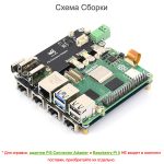 Плата PCIe TO 4-Ch Gigabit / 2.5G ETH (B) для Raspberry Pi 5