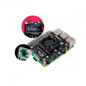 Плата расширения с охлаждающим вентилятором для Raspberry PI 4 с цветными светодиодами