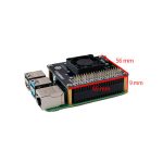 Плата расширения с охлаждающим вентилятором для Raspberry PI 4 с цветными светодиодами
