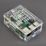 Прозрачный акриловый корпус для Raspberry Pi 5 с возможностью установки официального радиатора с активным охлаждением