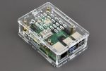 Прозрачный акриловый корпус для Raspberry Pi 5 с возможностью установки официального радиатора с активным охлаждением