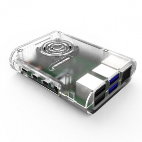 Прозрачный овальный корпус для Raspberry Pi 4 с вентилятором