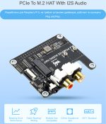 Звуковая карта PCIe-to-M.2 HAT с расширением аудио I2S для Raspberry Pi